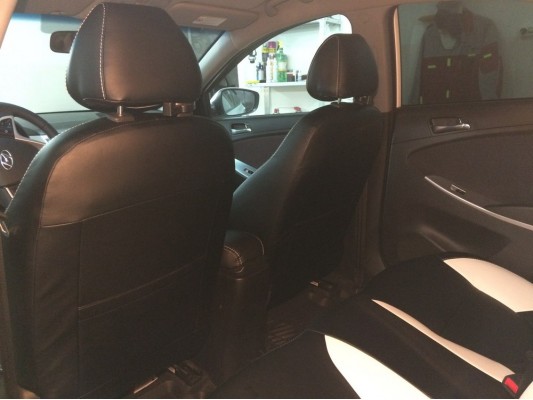 Каркасные авточехлы на Hyundai Solaris